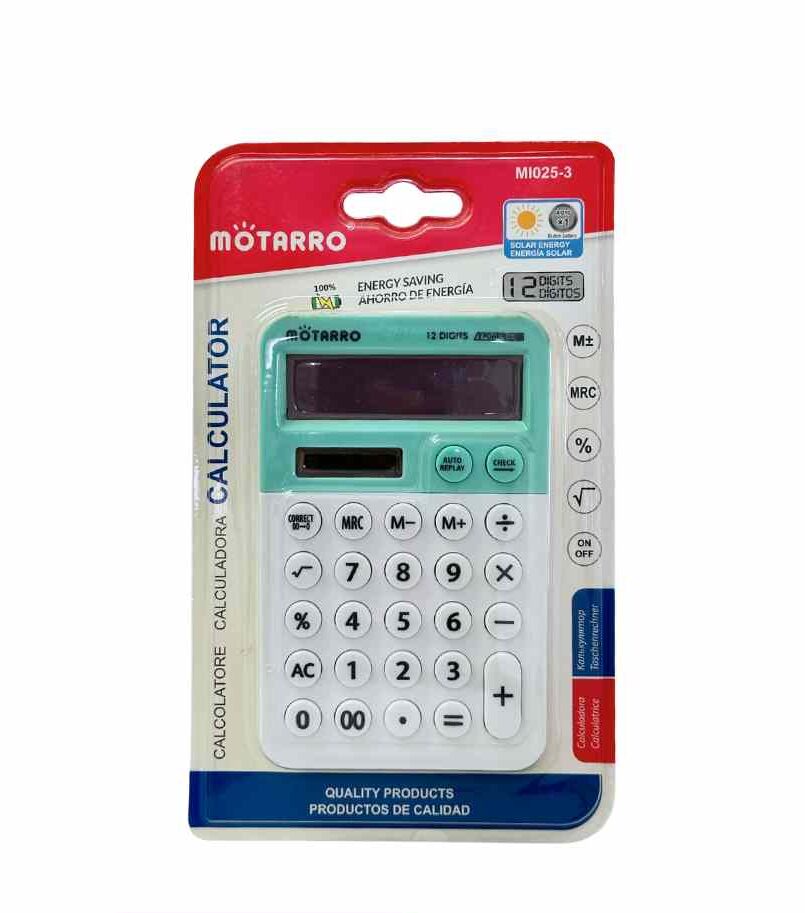 CALCULADORA 12 DIGITOS CARGA SOLAR