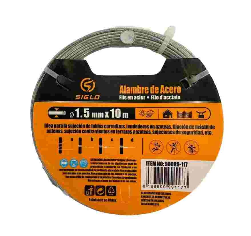 Alambre de acero 1.5mm x 10m