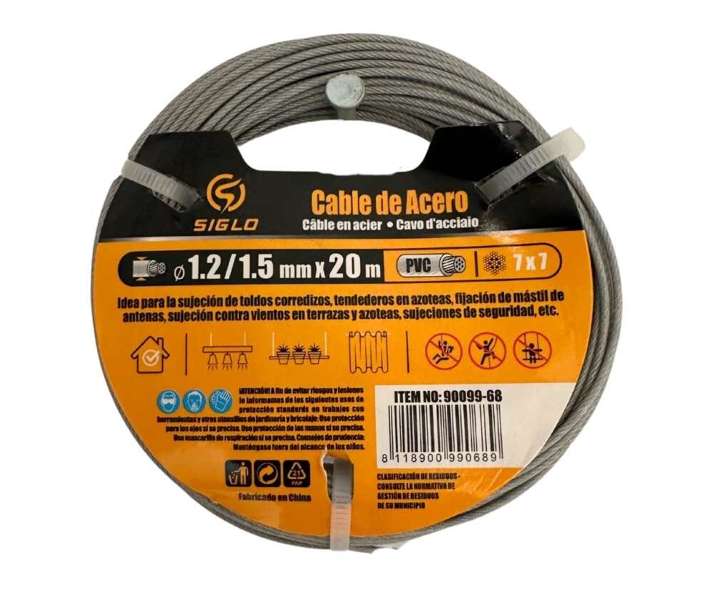 Cable de Acero 1.2/1.5mm x 20m