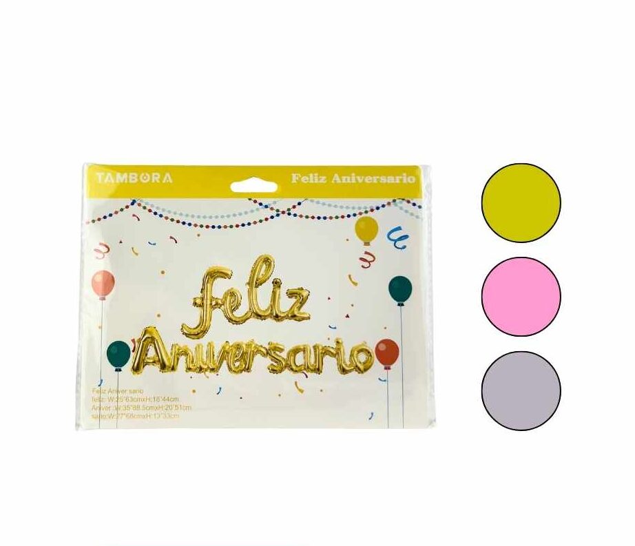 Globos Feliz Aniversario