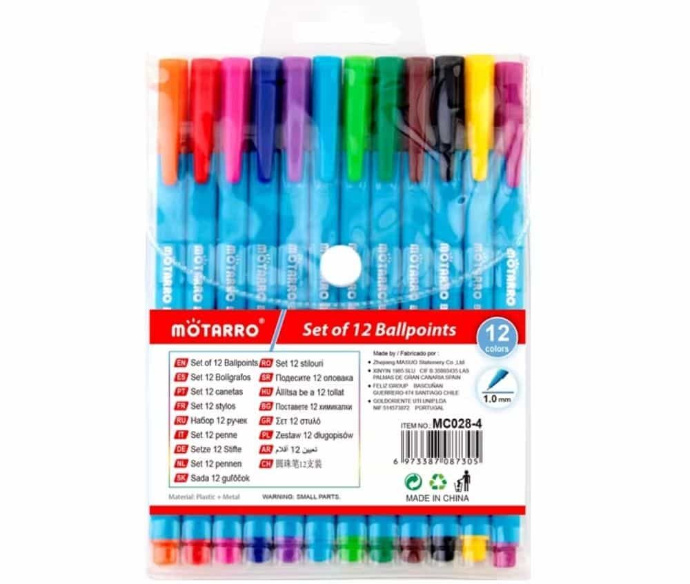 Set Lapiceros de Colores 12 PCS