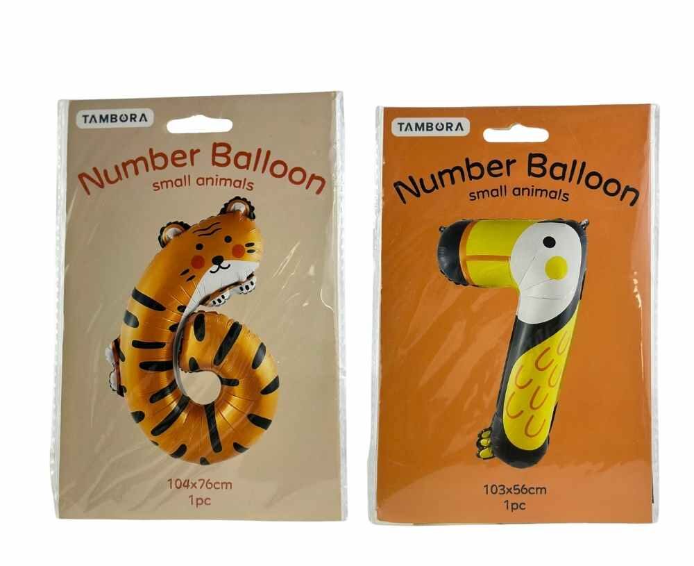 Globos de Numero Animalitos 1PCS