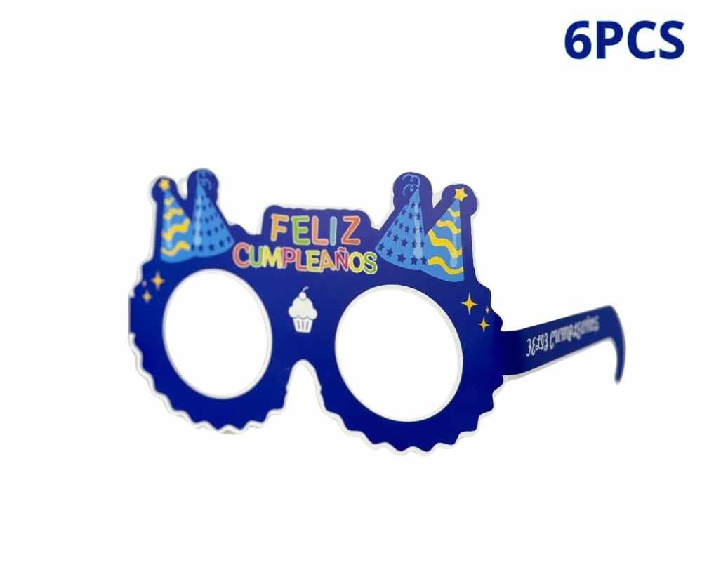 Lentes Feliz Cumpleaños 6PCS