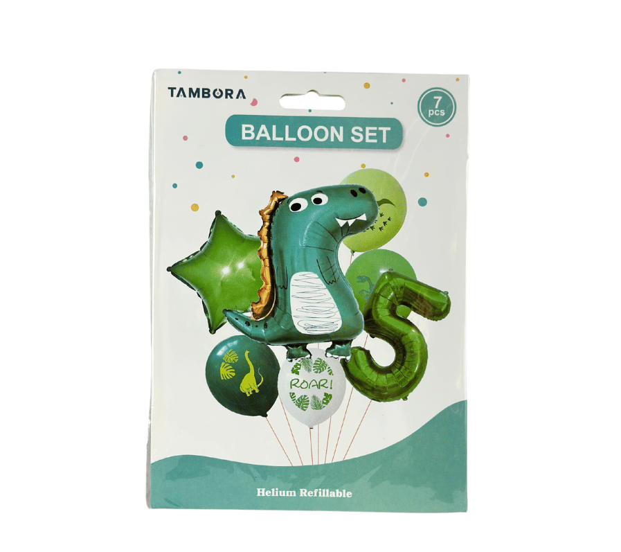Globo Dinosaurio 7pcs